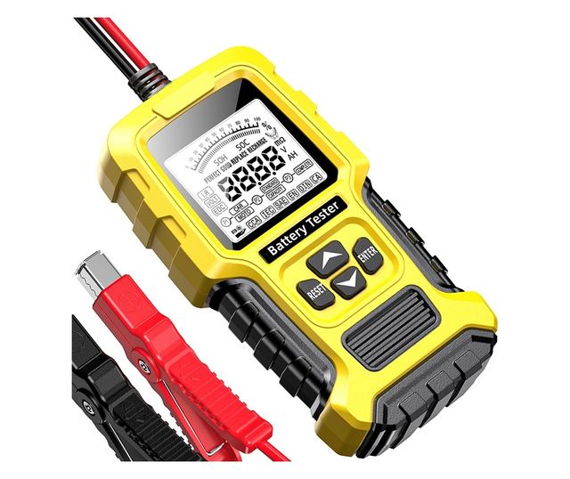 Tester Inteligent de Baterii Foxsur FBT-300, 12V/24V, pentru Auto și Motociclete, cu Ecran LCD 2.7", Compatibil cu Baterii VRLA/