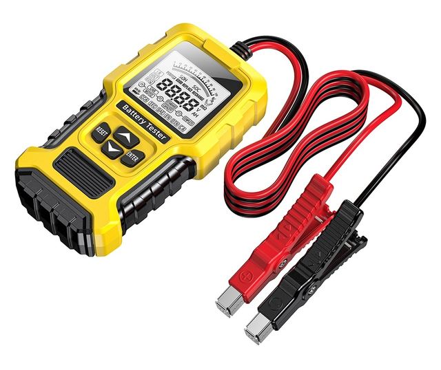 Tester Inteligent de Baterii Foxsur FBT-300, 12V/24V, pentru Auto și Motociclete, cu Ecran LCD 2.7", Compatibil cu Baterii VRLA/