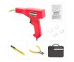Professzionális műanyag ragasztó/hegesztő pisztoly, repedésjavító készlettel, 50 W, 200 tűzőkapocs, hordtáskával, piros, polipro