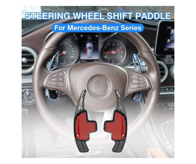 Kormánykerék váltólapát hosszabbító készlet, Kompatibilis Mercedes-Benz A-osztály W176, B-osztály W246, C-osztály W204/W205, CLA