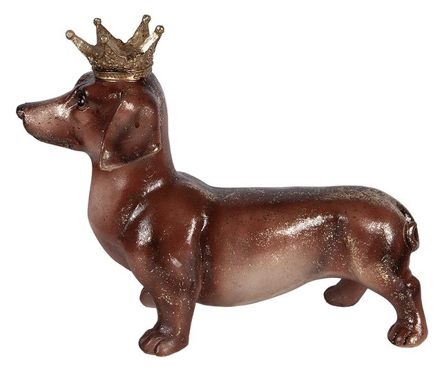 Többszínű polirezin kutyafigura 35x14x28 cm