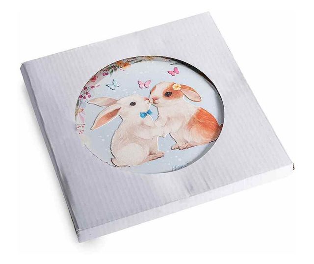 4 db kerámia alátét készlet, többszínű, Ø 18 cm