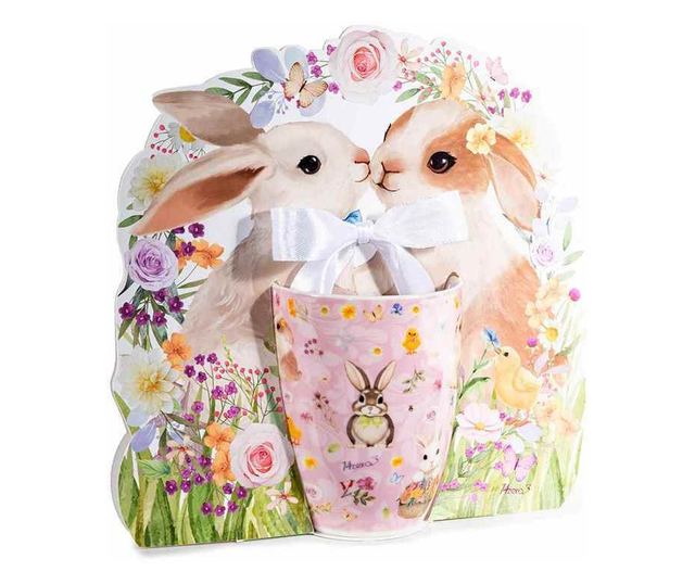 4 db Porcelán Pasztás Csésze Készlet, Többszínű, Ø 8 cm x 10,5 M, 300 ml