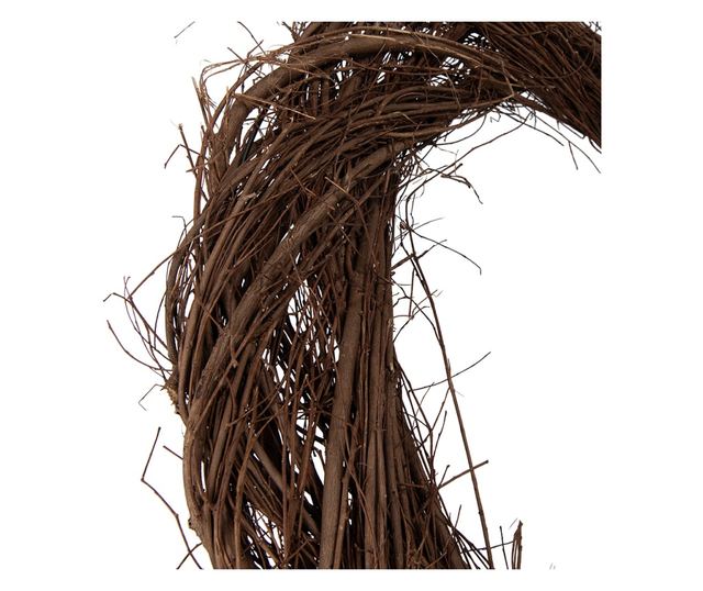 Coronita barna rattan dekoráció Ø 55x6 cm