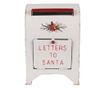 Karácsonyi postaláda, fém, többszínű, 20x14x30 cm