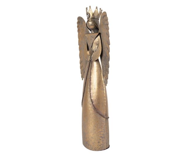 Angyal figura arany fém 17x10x46 cm