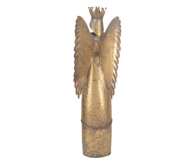 Angyal figura arany fém 20x16x52 cm