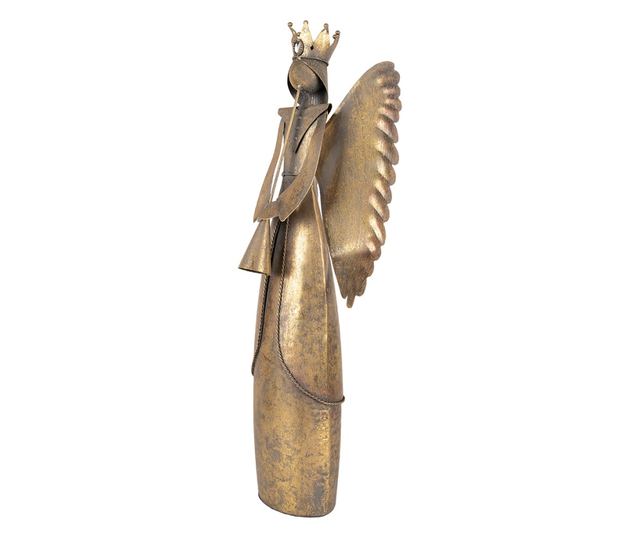 Angyal figura arany fém 20x16x52 cm