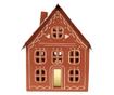 Karácsonyi Ház Fém Fehér Barna LED-del 27x19x32 cm
