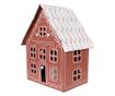 Karácsonyi Ház Fém Fehér Barna LED-del 27x19x32 cm