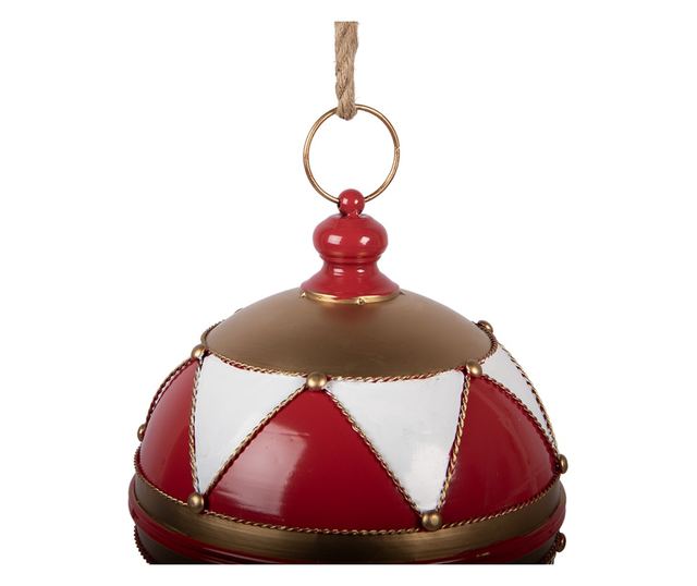 Dekoratív karácsonyi gömb fém Ø 31x36 cm