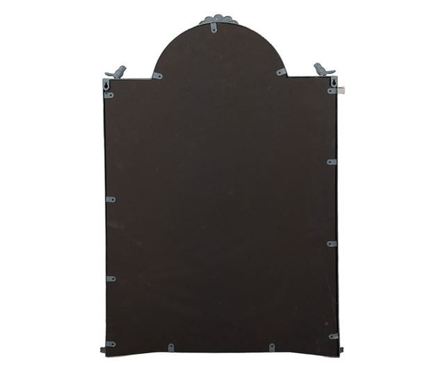 Vintage kék-bézs fém fali tükör 60x3x91 cm