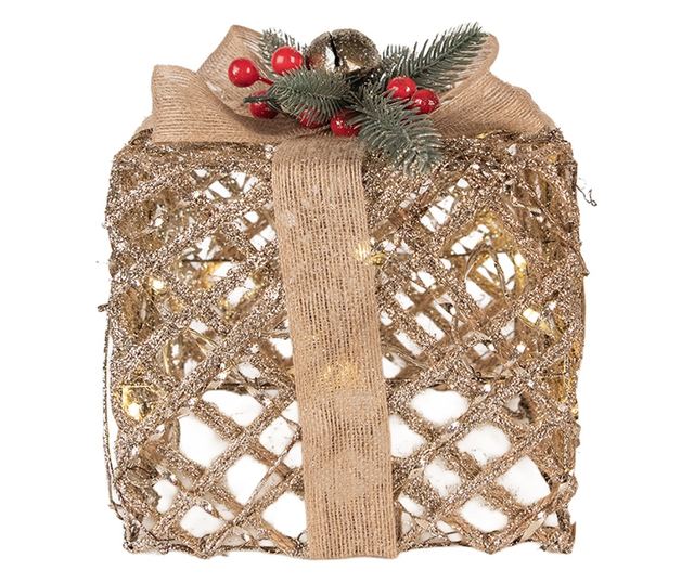 3 db LED-es fém karácsonyi dekoráció szett