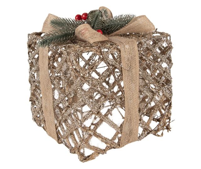 3 db LED-es fém karácsonyi dekoráció szett