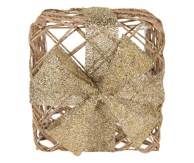 3 db Arany Fém Karácsonyi Dekoráció LED-ekkel