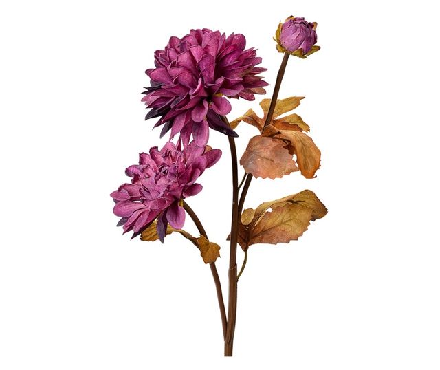 Mesterséges dália lila barna 10x10x66 cm