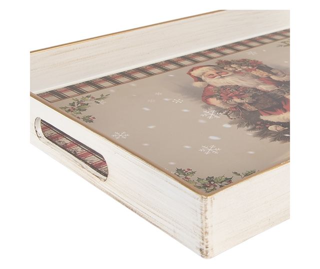 3 db-os karácsonyi műanyag tálca szett, többszínű, 40x30x4 / 35x25x4 / 30x20x4 cm