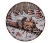 Karácsonyi tányér műanyag többszínű Ø 29x10 cm