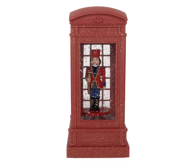 Zenélő karácsonyi lámpa műanyag LED-ekkel 9x9x21 cm