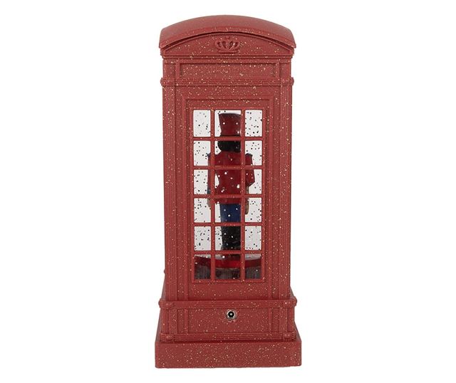 Zenélő karácsonyi lámpa műanyag LED-ekkel 9x9x21 cm