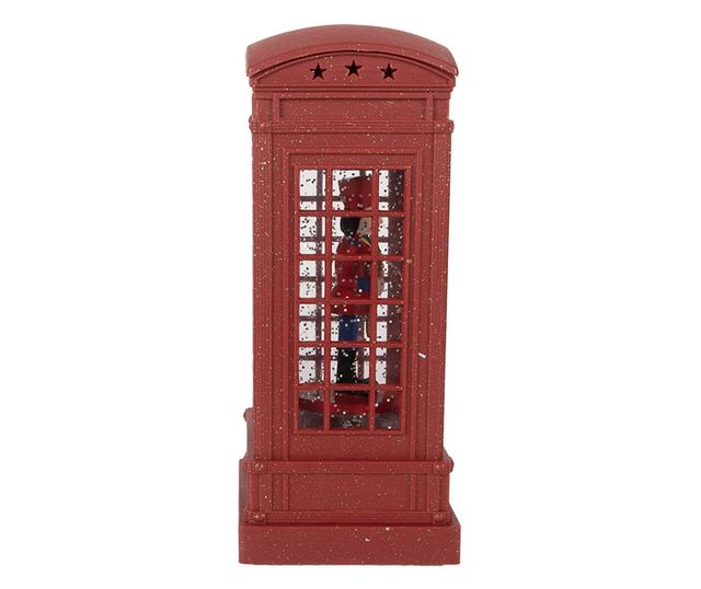 Zenélő karácsonyi lámpa műanyag LED-ekkel 9x9x21 cm