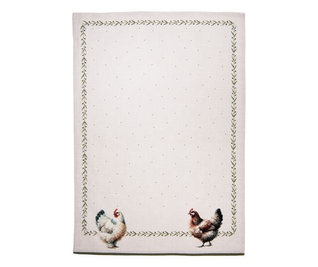 Rusztikus, többszínű pamut konyharuha 50x70 cm