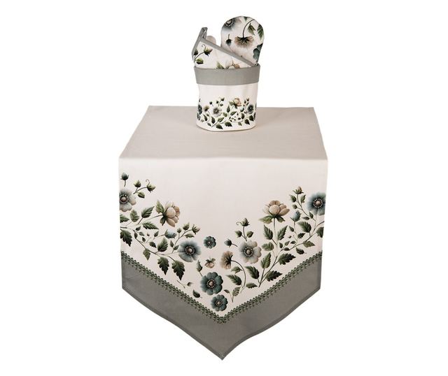 Pamut alátét virágmintás Ø 15x16 cm