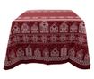Božični prt poliester rdeče-bel 140x220 cm