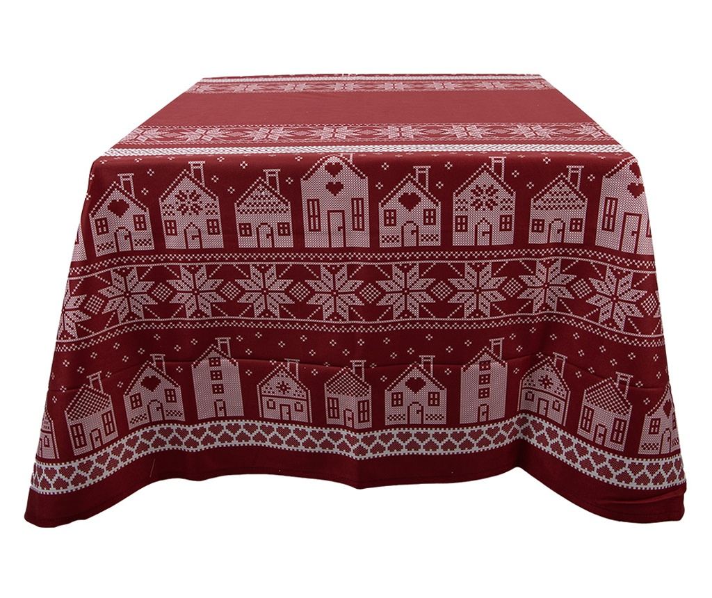 Vánoční ubrus Polyester červenobílý 140x220 cm - 2