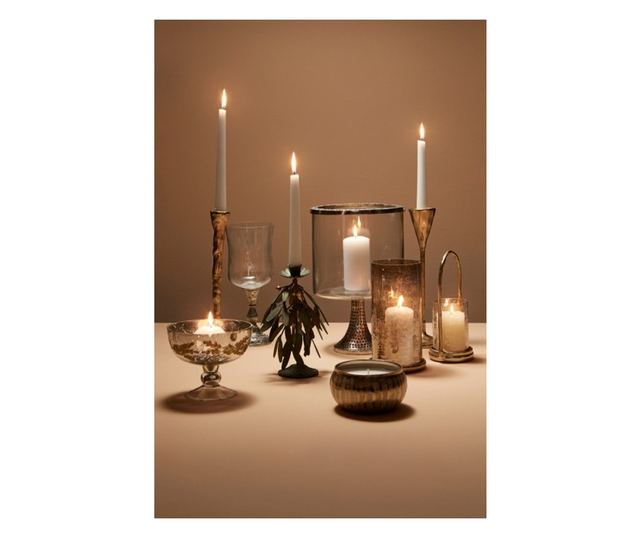 Arany alumínium gyertyatartó Ø13x6.5cm