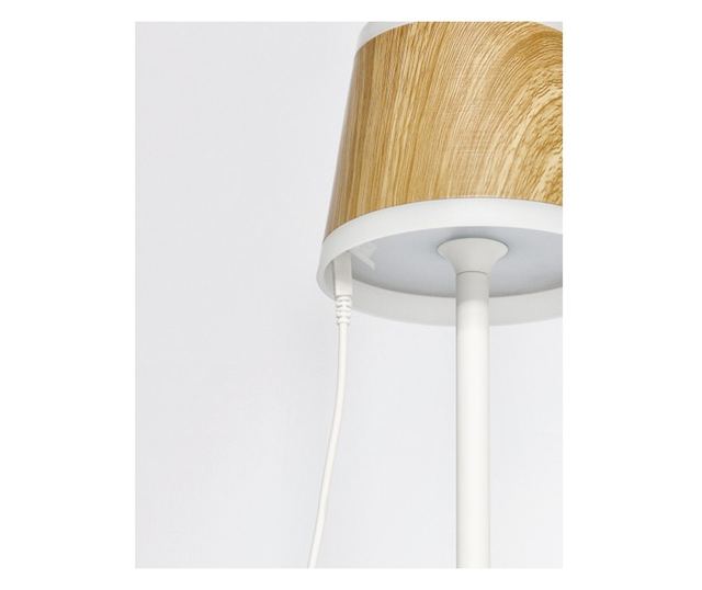 LED Lámpa Acél Fehér Polipropilén Natúr Ø11x38.5cm