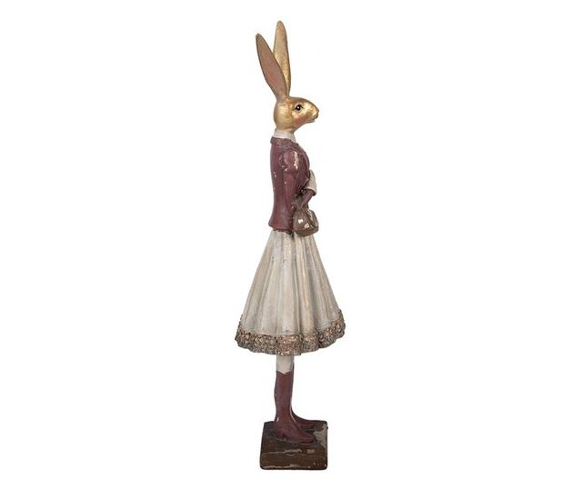 Húsvéti Nyuszi Figurina Lány Polystone Többszínű 10x9x32 cm