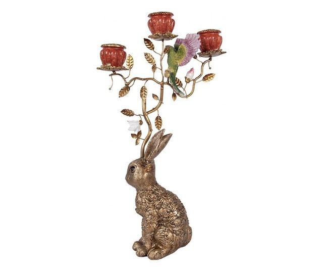 Többszínű polirezin nyuszi figura 24x10x47 cm