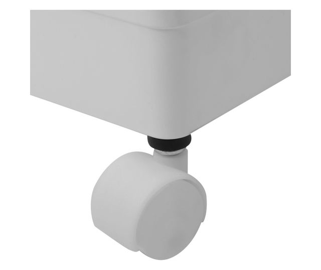 Aliol Fehér Fém Polc Kerekekkel 40x22x60 cm