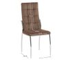 Adora barna szövettel és króm fém lábakkal étkezőszék 46x56x99 cm