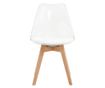 Bali Átlátszó Akril Öko-bőr Bükkfa Szék 48x54x80 cm