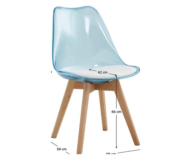 Bali Akril Műbőr Bükkfa Szék 48x54x80 cm