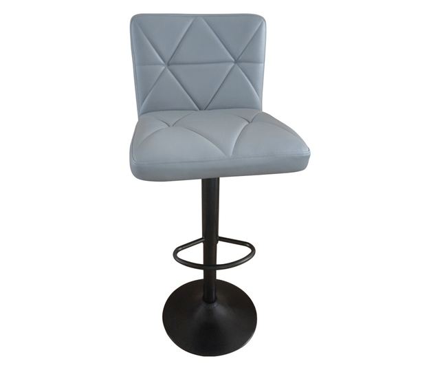 Bárszék Fém Fekete Műbőr Szürke Selest 43x51x90-111 cm