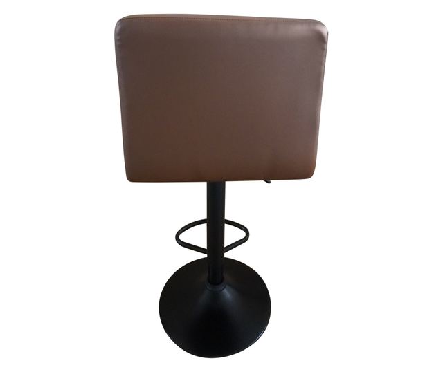 Bárszék fém fekete műbőr barna Selest 43x51x90-111 cm
