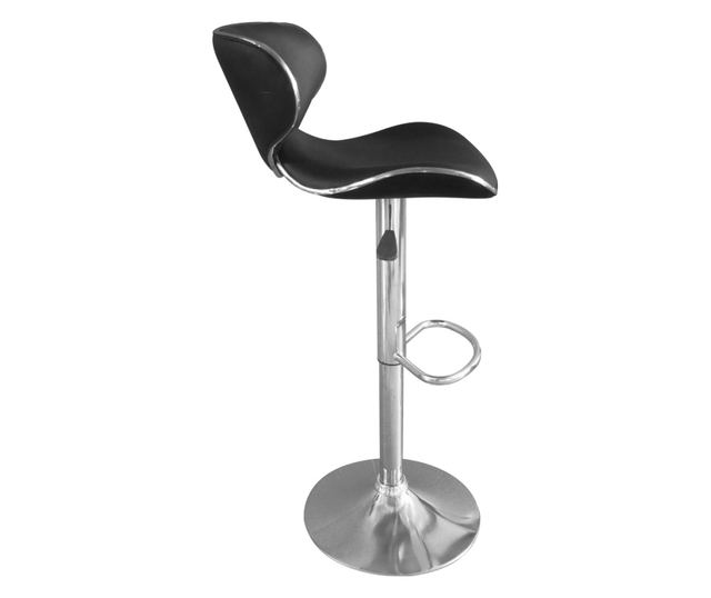 Króm fém bárszék fekete műbőr Hedli 45x51x83-105 cm