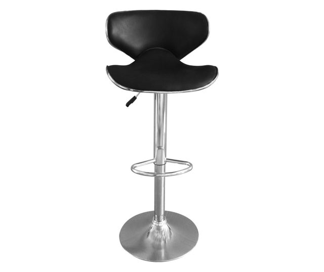 Króm fém bárszék fekete műbőr Hedli 45x51x83-105 cm