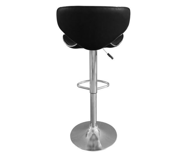 Króm fém bárszék fekete műbőr Hedli 45x51x83-105 cm