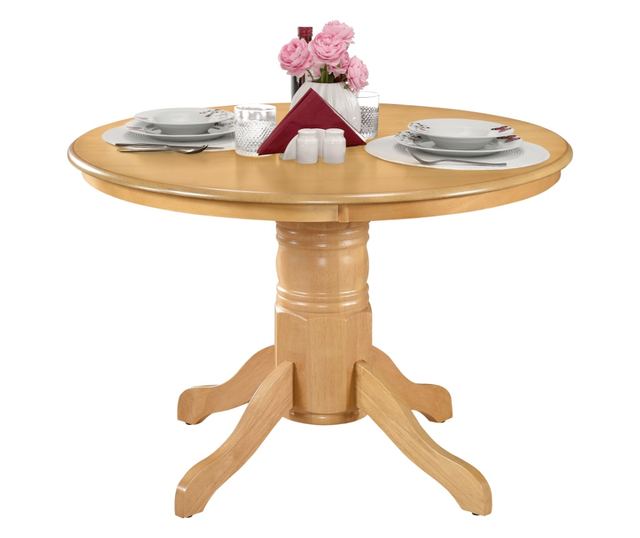 Kerek étkezőasztal MDF tölgyfa Tablos 106x106x75,8 cm