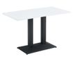 Nappali asztal, bisztró, laminált forgácslap fehér fekete fém Rinaldo 120x60x75 cm
