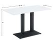 Nappali asztal, bisztró, laminált forgácslap fehér fekete fém Rinaldo 120x60x75 cm