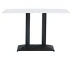 Nappali asztal, bisztró, laminált forgácslap fehér fekete fém Rinaldo 120x60x75 cm