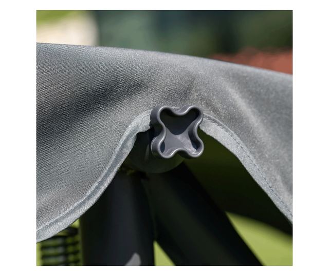 Kemi Kerti Hintaágy 3 Személyes Szürke 199x120x175 cm