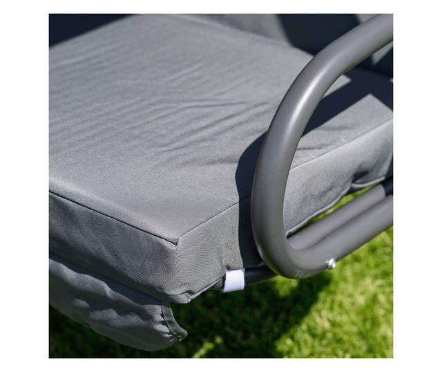 Kemi Kerti Hintaágy 3 Személyes Szürke 199x120x175 cm