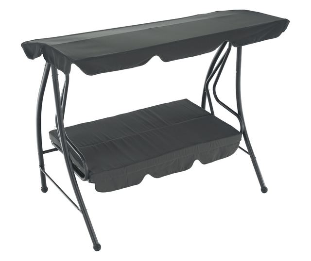 Kemi Kerti Hintaágy 3 Személyes Szürke 199x120x175 cm