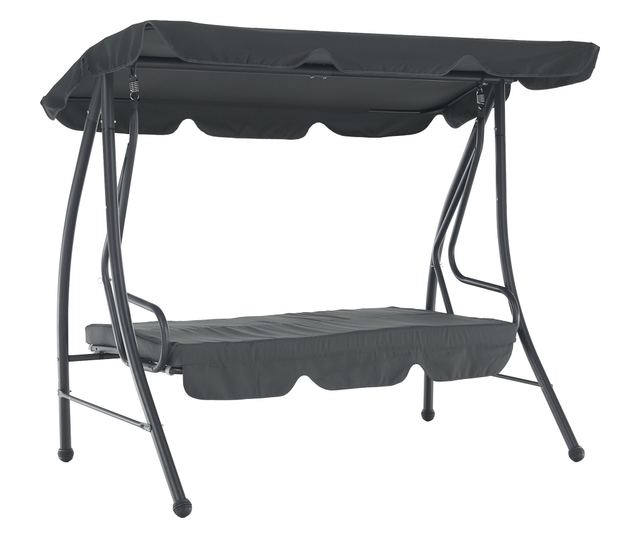 Kemi Kerti Hintaágy 3 Személyes Szürke 199x120x175 cm